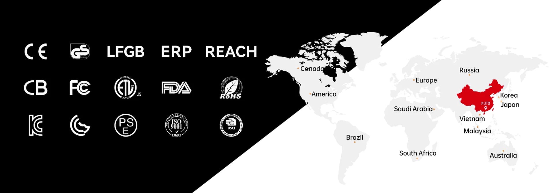 Export markets across 30+ countries and regions